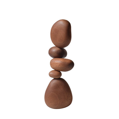 Wood Balance Stone Home Decoration