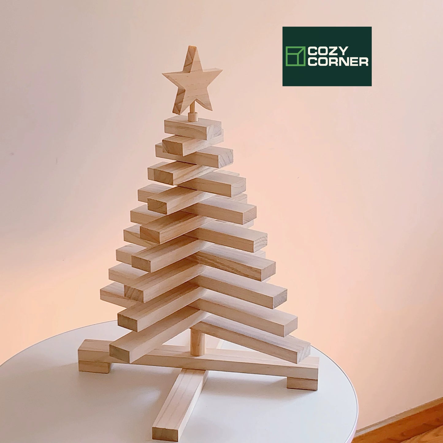 Handmade Wooden Christmas Tree Natural EcoXmasChristmasTree