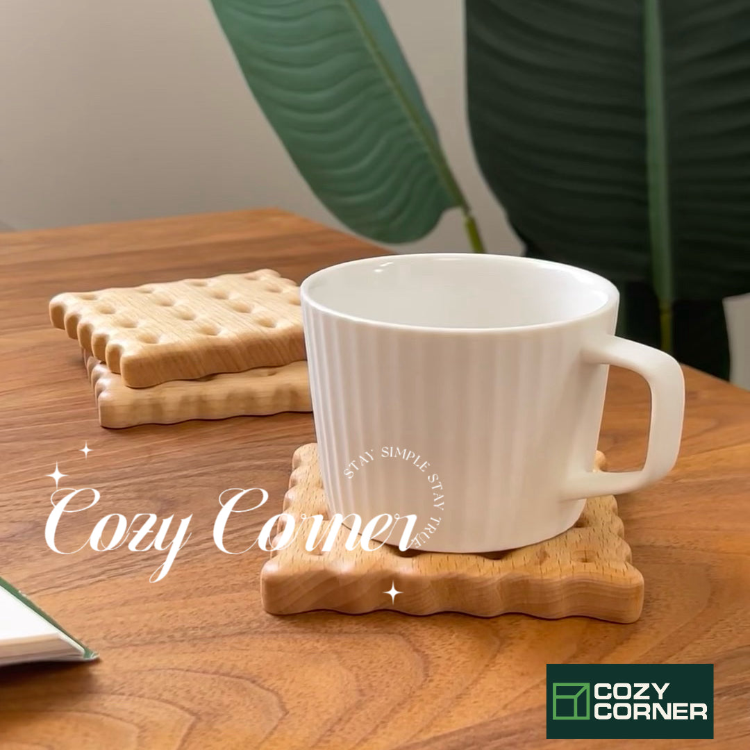 Wooden Cookie Coaster Set (4PCS)