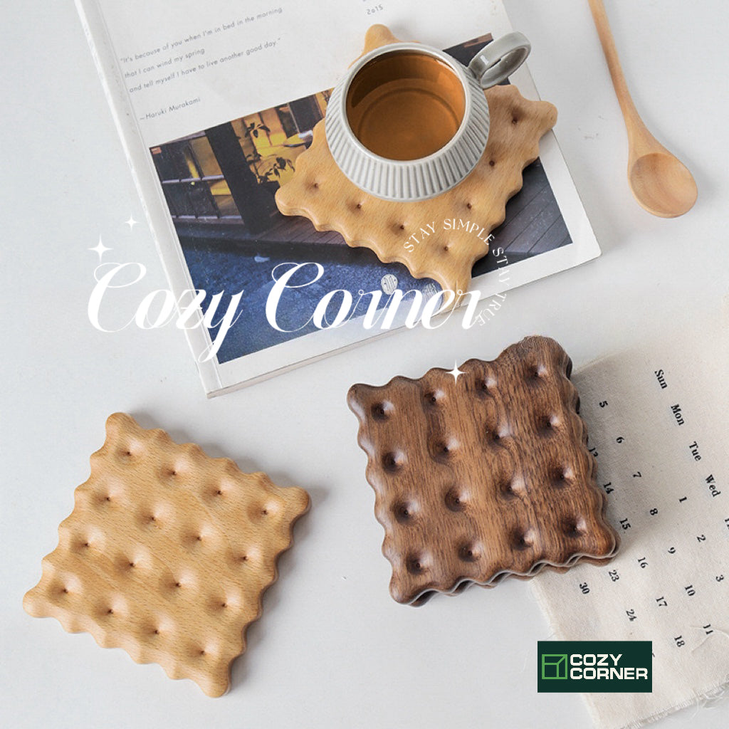 Wooden Cookie Coaster Set (4PCS)