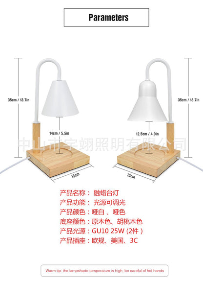 Candle Warmer Lamp with Timer, Compatible with Jar Candles, Metal Top Dimmable Candle Warmer