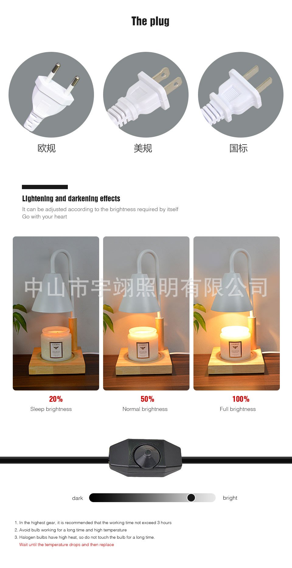 Candle Warmer Lamp with Timer, Compatible with Jar Candles, Metal Top Dimmable Candle Warmer