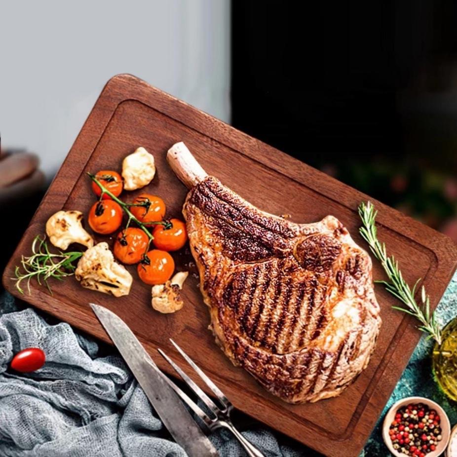 Acacia Wood Cutting Board and Chopping Board with Handle for Meat, Pizza, Cheese Board, Vegetables, Bread, and Charcuterie