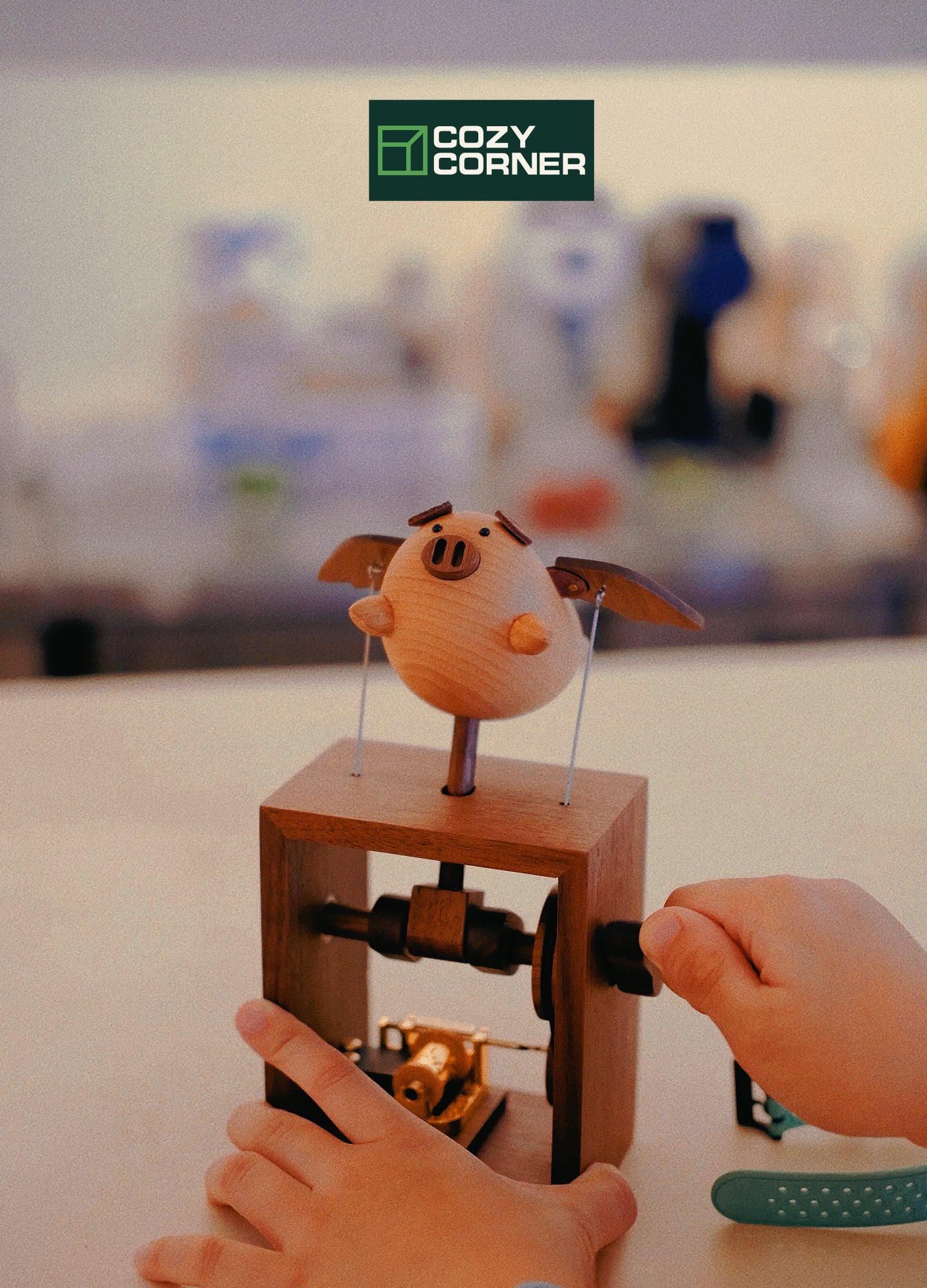 Wooden Flying Pig Music Box -  Creative Gift